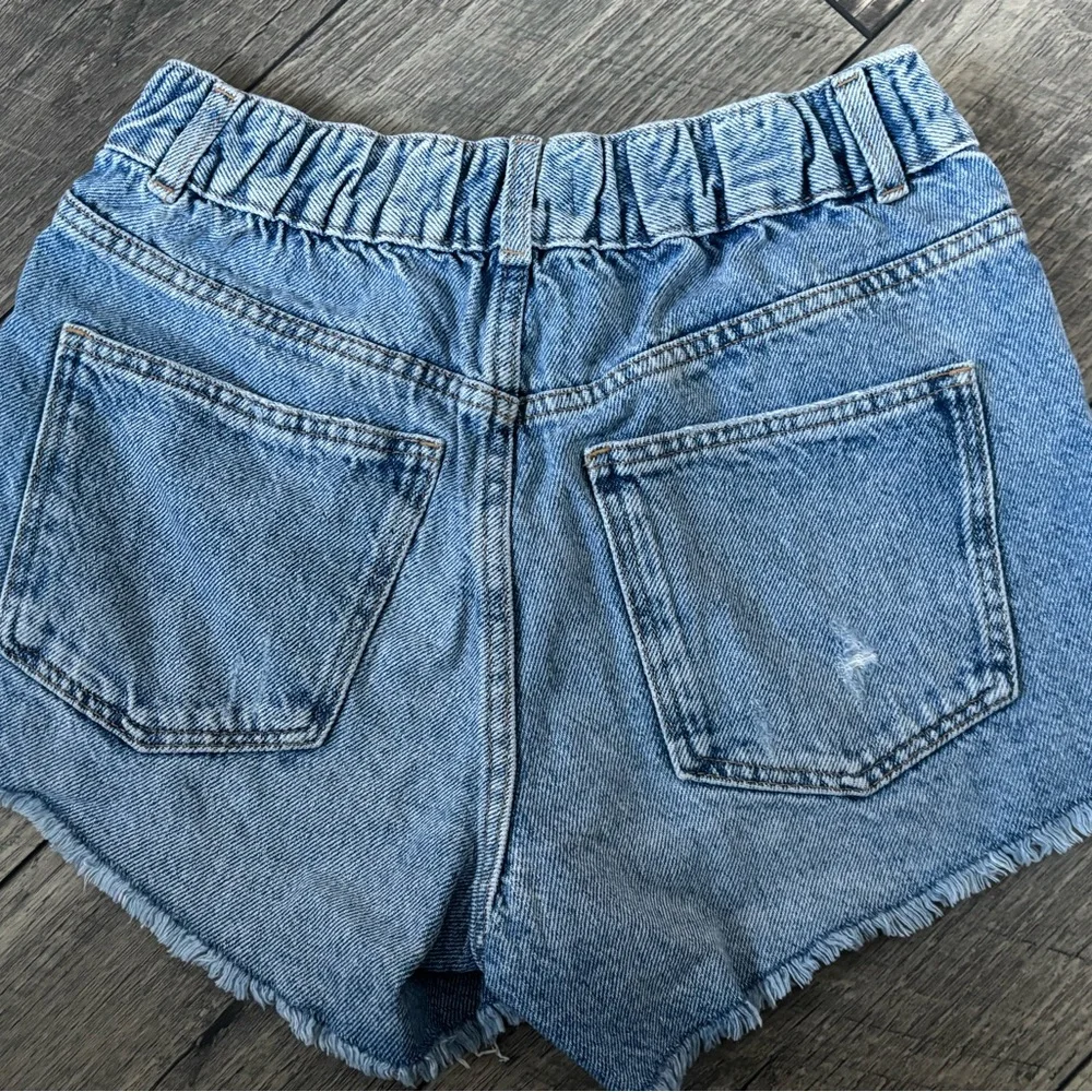Zara Denim Blue Kids Shorts Adj Waist Size 11-12 - Picture 2 of 3